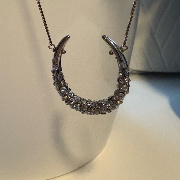 Alexis Bittar Crystal Encrusted Horseshoe Pendant Necklace - Picture 10 of 12